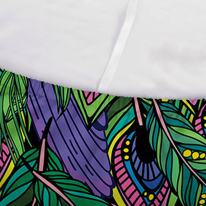 Boho Peacock Feather Pattern Print Sofa Cover