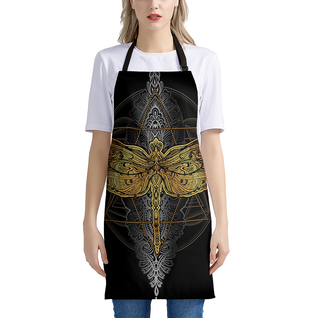 Boho Spiritual Dragonfly Print Apron