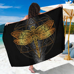 Boho Spiritual Dragonfly Print Beach Sarong Wrap