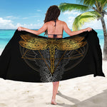 Boho Spiritual Dragonfly Print Beach Sarong Wrap