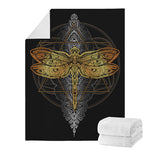 Boho Spiritual Dragonfly Print Blanket