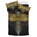Boho Spiritual Dragonfly Print Duvet Cover Bedding Set
