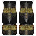 Boho Spiritual Dragonfly Print Front and Back Car Floor Mats