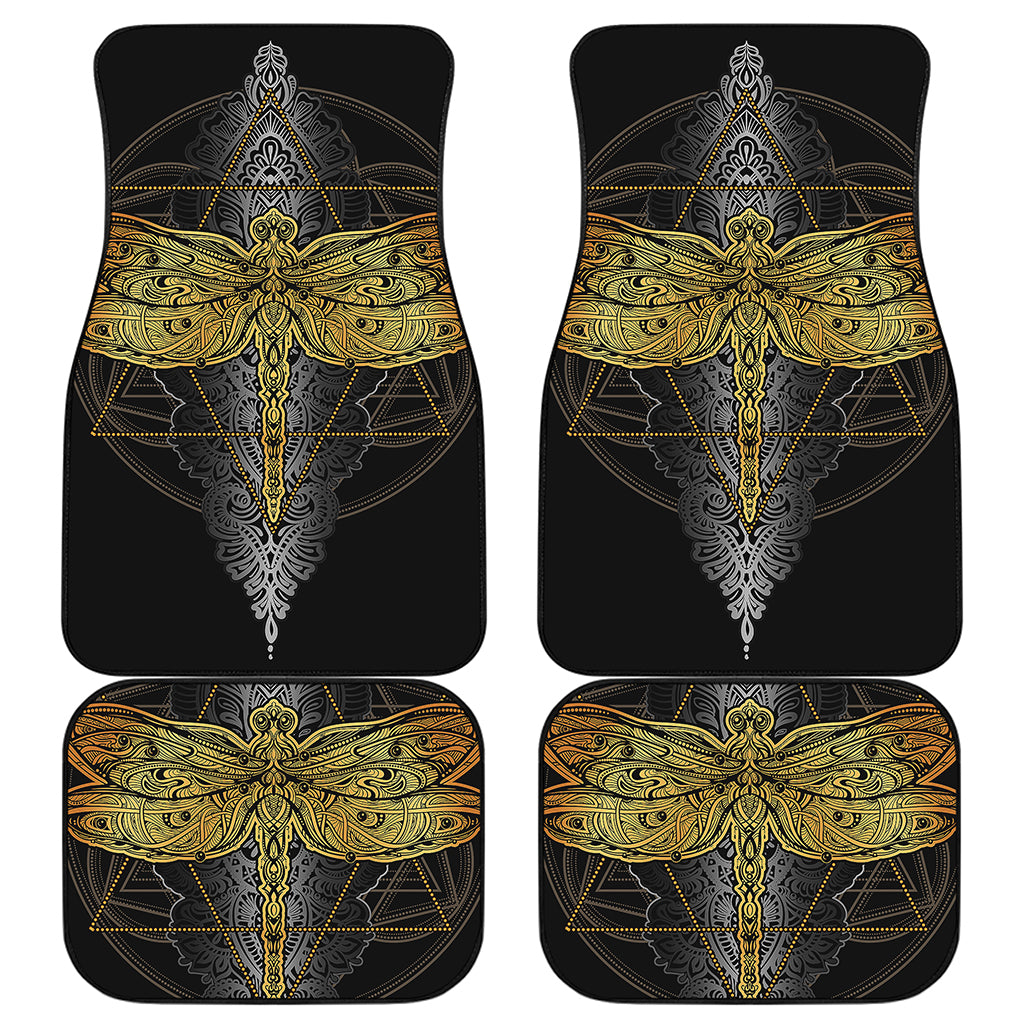 Boho Spiritual Dragonfly Print Front and Back Car Floor Mats
