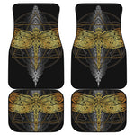 Boho Spiritual Dragonfly Print Front and Back Car Floor Mats