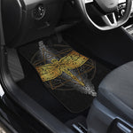 Boho Spiritual Dragonfly Print Front and Back Car Floor Mats