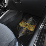 Boho Spiritual Dragonfly Print Front and Back Car Floor Mats