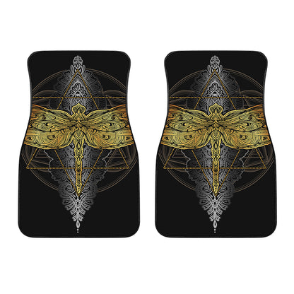 Boho Spiritual Dragonfly Print Front Car Floor Mats