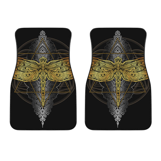 Boho Spiritual Dragonfly Print Front Car Floor Mats