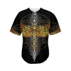 Boho Spiritual Dragonfly Print Men's Baseball Jersey