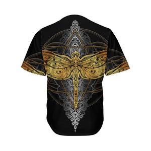 Boho Spiritual Dragonfly Print Men's Baseball Jersey