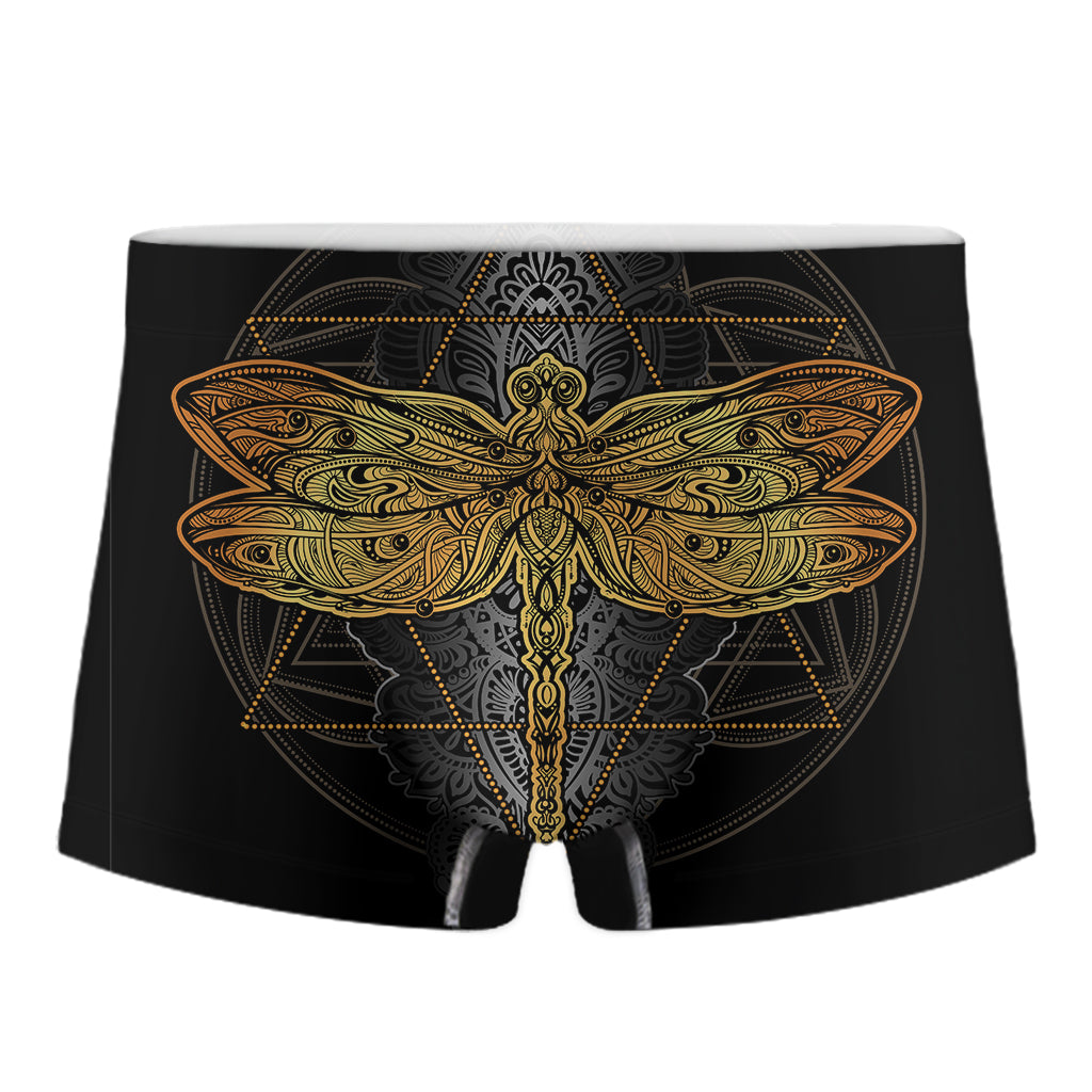 Boho Spiritual Dragonfly Print Men's Boxer Briefs