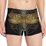 Boho Spiritual Dragonfly Print Men's Boxer Briefs