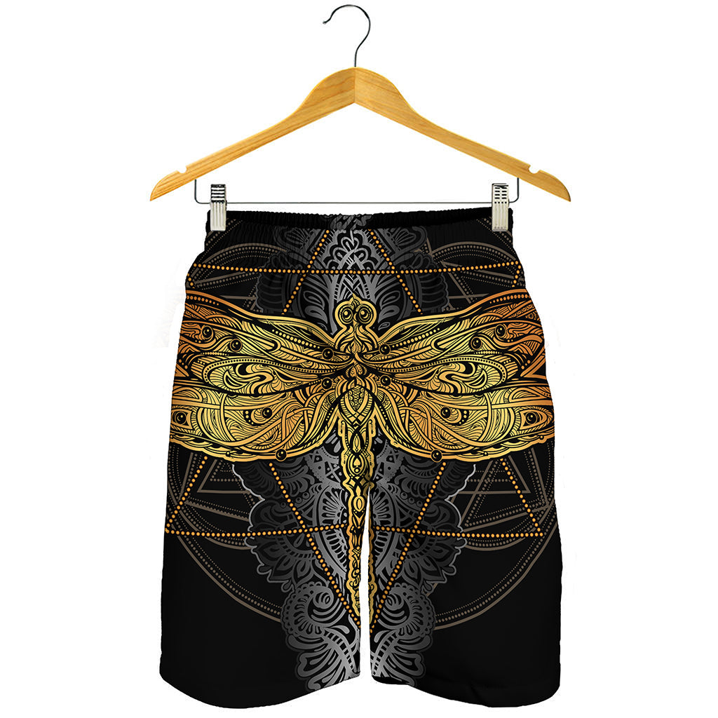 Boho Spiritual Dragonfly Print Men's Shorts