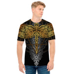 Boho Spiritual Dragonfly Print Men's T-Shirt