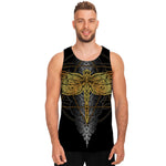 Boho Spiritual Dragonfly Print Men's Tank Top