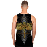 Boho Spiritual Dragonfly Print Men's Tank Top