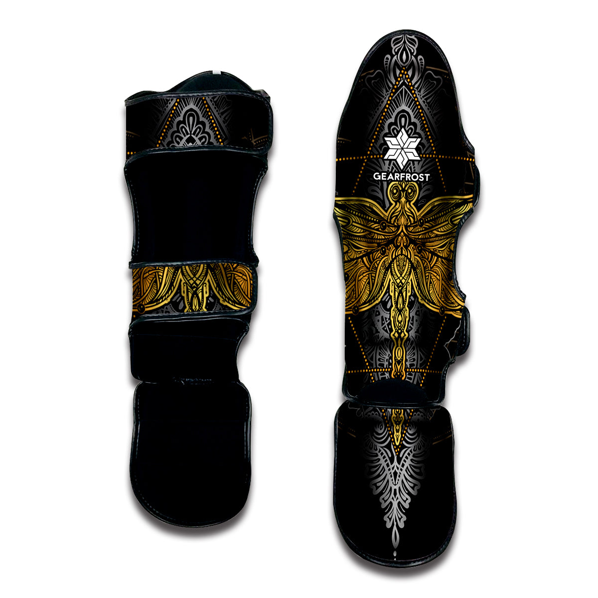 Boho Spiritual Dragonfly Print Muay Thai Shin Guard