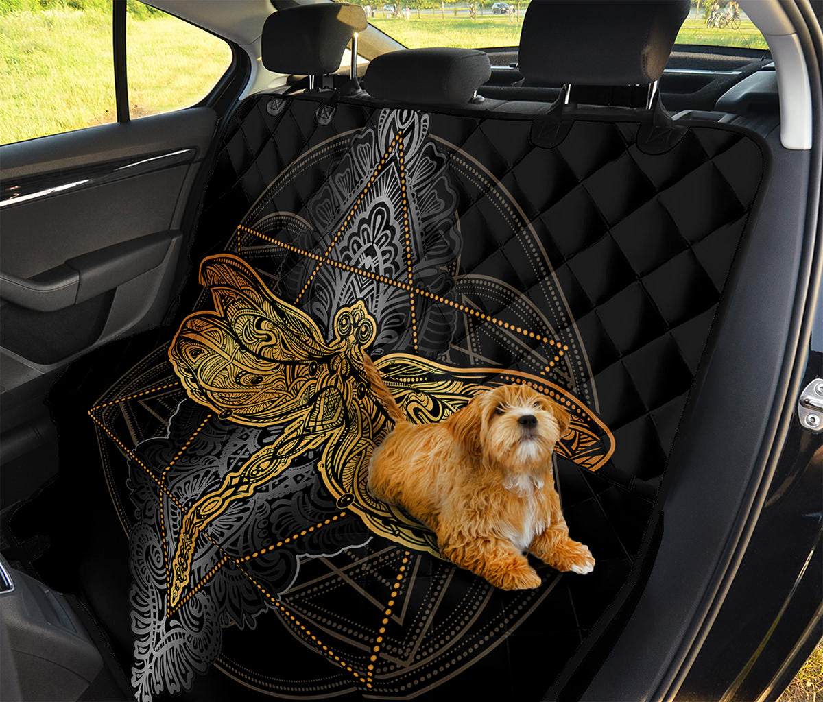 Boho Spiritual Dragonfly Print Pet Car Back Seat Cover
