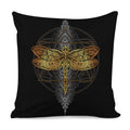 Boho Spiritual Dragonfly Print Pillow Cover