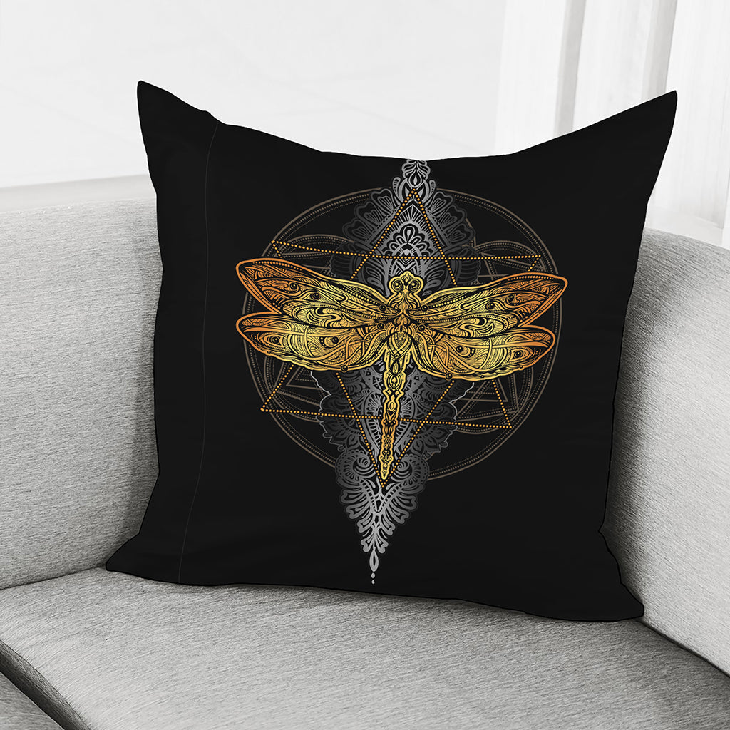 Boho Spiritual Dragonfly Print Pillow Cover