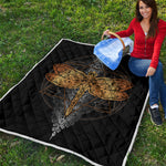 Boho Spiritual Dragonfly Print Quilt