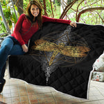 Boho Spiritual Dragonfly Print Quilt