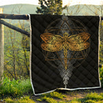 Boho Spiritual Dragonfly Print Quilt