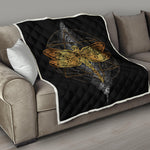 Boho Spiritual Dragonfly Print Quilt