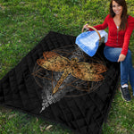 Boho Spiritual Dragonfly Print Quilt