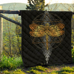 Boho Spiritual Dragonfly Print Quilt