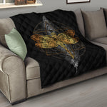 Boho Spiritual Dragonfly Print Quilt