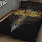 Boho Spiritual Dragonfly Print Quilt Bed Set