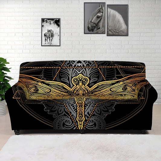 Boho Spiritual Dragonfly Print Sofa Cover