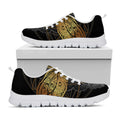 Boho Spiritual Dragonfly Print White Running Shoes