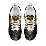 Boho Spiritual Dragonfly Print White Sneakers