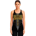 Boho Spiritual Dragonfly Print Women's Racerback Tank Top