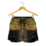 Boho Spiritual Dragonfly Print Women's Shorts