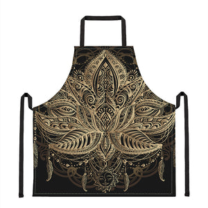 Boho Spiritual Lotus Print Apron