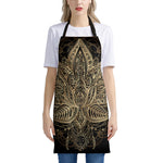 Boho Spiritual Lotus Print Apron