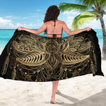 Boho Spiritual Lotus Print Beach Sarong Wrap