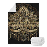 Boho Spiritual Lotus Print Blanket