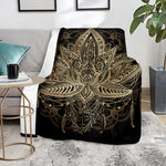 Boho Spiritual Lotus Print Blanket