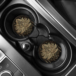 Boho Spiritual Lotus Print Car Coasters