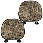 Boho Spiritual Lotus Print Car Headrest Covers
