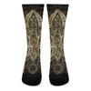 Boho Spiritual Lotus Print Crew Socks