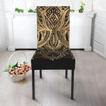 Boho Spiritual Lotus Print Dining Chair Slipcover