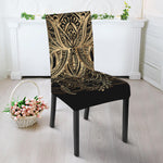 Boho Spiritual Lotus Print Dining Chair Slipcover