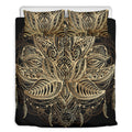 Boho Spiritual Lotus Print Duvet Cover Bedding Set