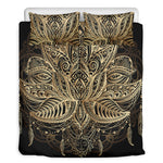 Boho Spiritual Lotus Print Duvet Cover Bedding Set